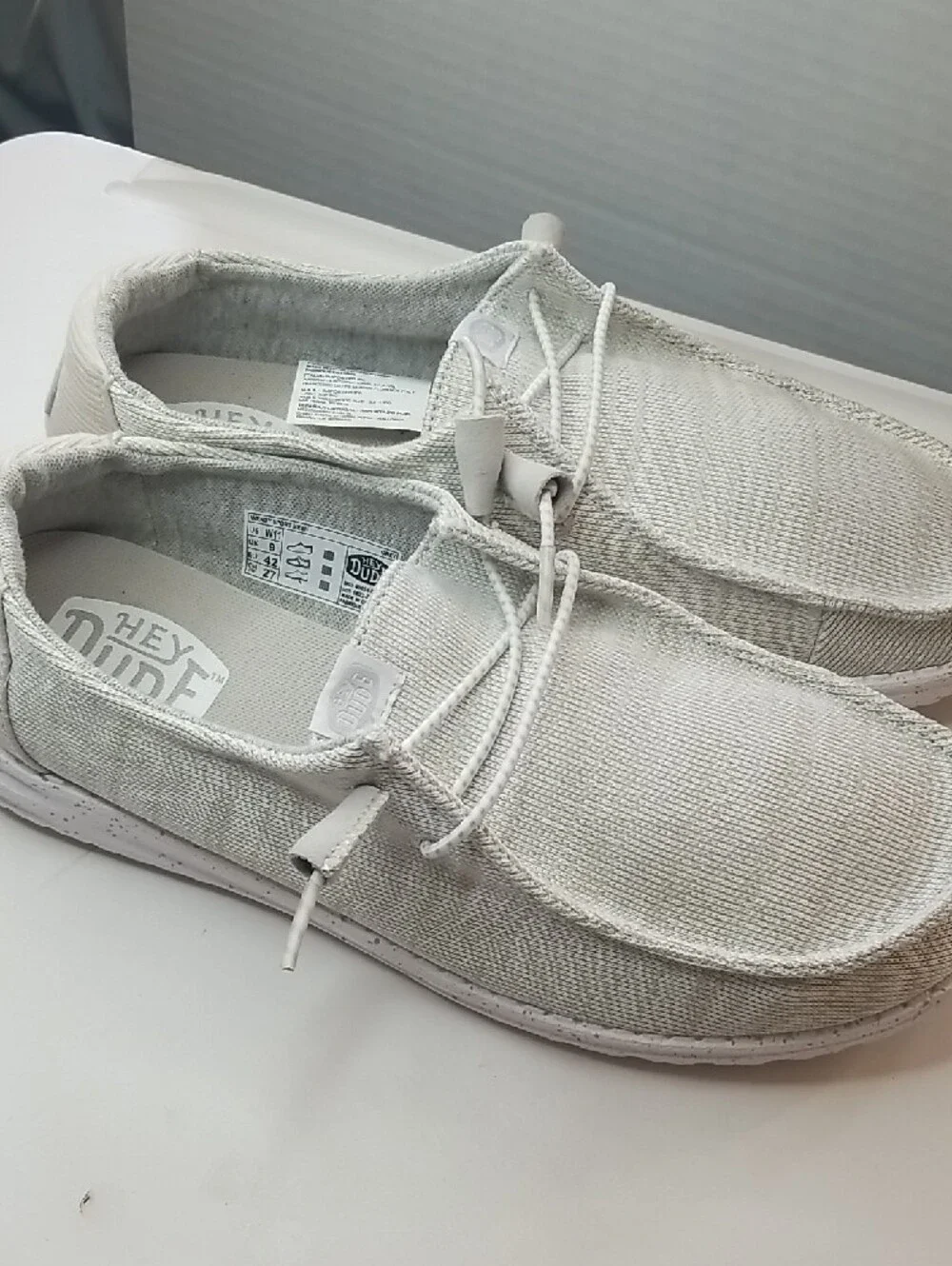 Hey Dude Men's Slip-On Loafers in Light Gray